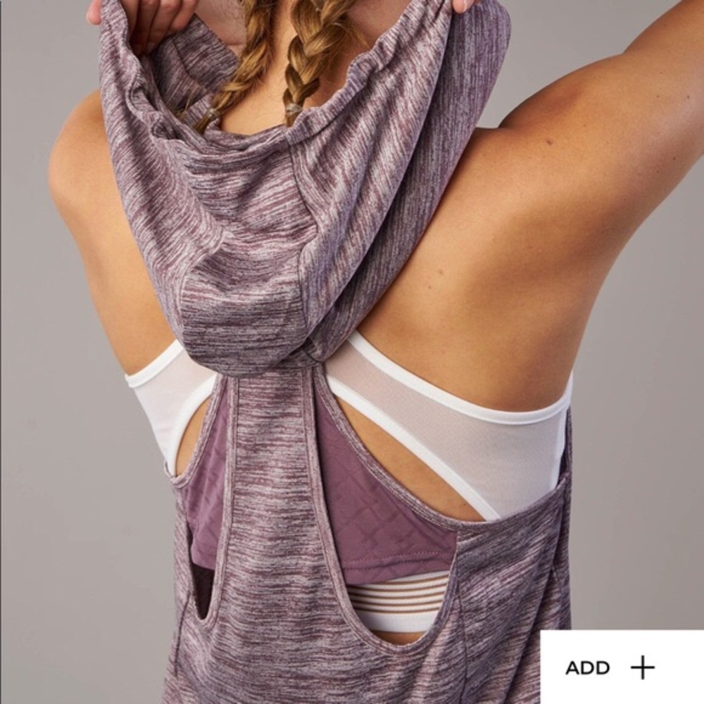 Gymshark Hooded Vest in Purple Wash - Sz M